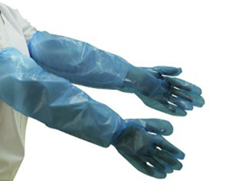 60 cm long glove with elastic cuff